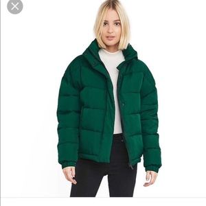 black pillow puffer jacket